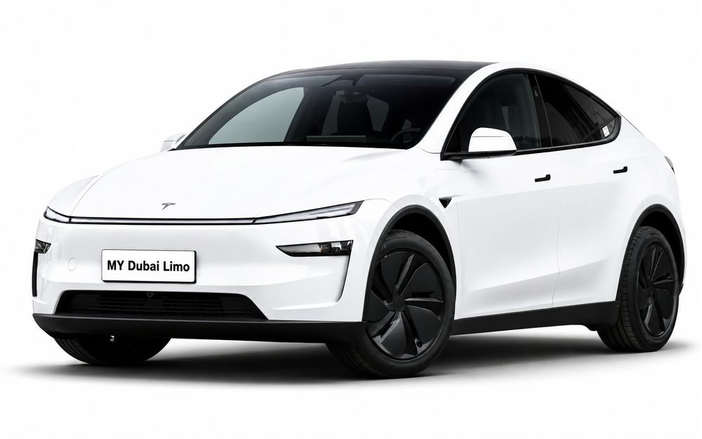 2026 Tesla Model Y Luxury Electric White – My Dubai Limo
