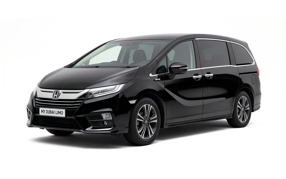 Black Honda Odyssey luxury MPV for chauffeur service Dubai