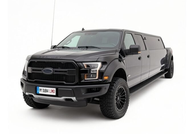 Ford Raptor Stretch Limousine for chauffeur hire Dubai