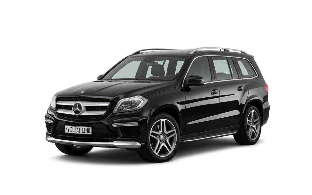 Mercedes-Benz GL 500 luxury SUV in glossy black for My Dubai Limo
