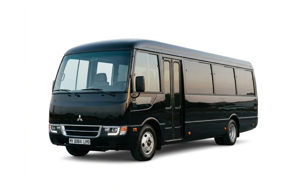 Mitsubishi Rosa 34 Seater Luxury Bus in Glossy Black