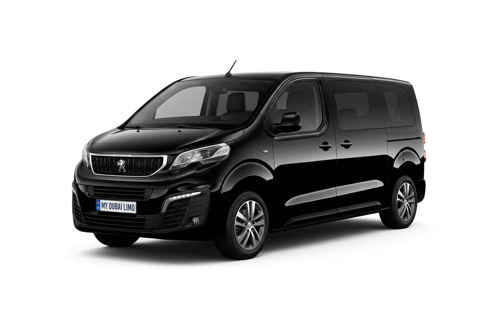 Peugeot Traveller luxury van for chauffeur hire Dubai