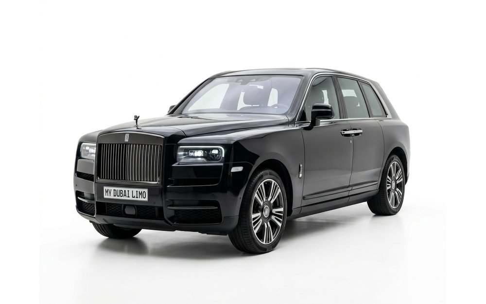 2026 Rolls-Royce Cullinan chauffeur Service Luxury SUV in Glossy Black – My Dubai Limo