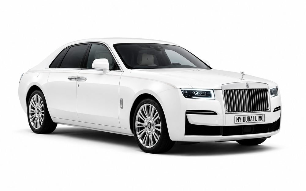 Rolls-Royce Ghost Luxury Sedan in Pearl White With Chauffeur service – My Dubai Limo